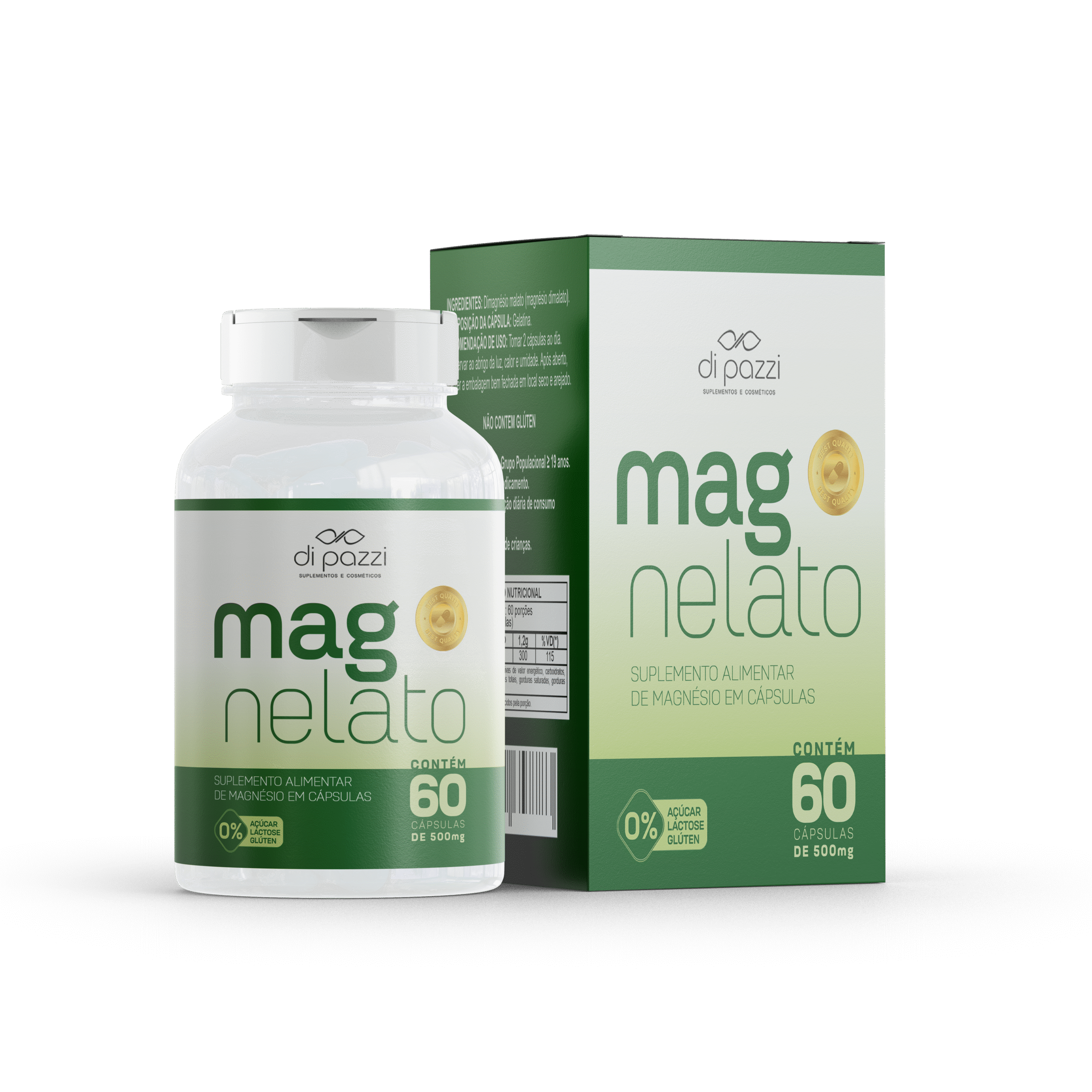 Magnelato - c/ 60 Caps. de 500 mg
